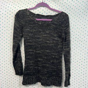Apostrophe Heather Gray Scoop Neck Long Sleeve Sweater